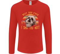 Miglior Cane Di Sempre I Shih Tzu Non Divertente Uomo Manica Lunga T-Shirt