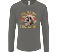 Miglior Cane Di Sempre I Shih Tzu Non Divertente Uomo Manica Lunga T-Shirt