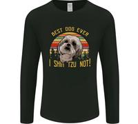 Miglior Cane Di Sempre I Shih Tzu Non Divertente Uomo Manica Lunga T-Shirt