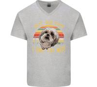 Miglior Cane Mai I Shih Tzu Non Divertente Maglietta In Cotone A V Per Uomo