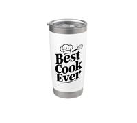 Miglior cuoco mai divertente chef umorismo cucina Bicchiere termico in acciaio inox doppia parete
