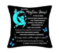 Miglior cuscino amico per le donne regalo Bestie regalo ispiratore amicizia regalo per la migliore amica cuscino copertina per Bestie regalo di compleanno regalo di natale (A MIA CUGINA)