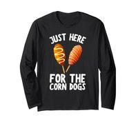 Miglior Design del Cane di Mais per Gli Amanti del Corndog degli Uomini delle Donne dei Bambini Maglia a Manica