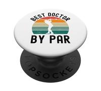 Miglior dottore par divertente medico golf umorismo retrò PopSockets PopGrip Adesivo
