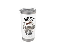 Miglior Earwig Sister Ever Cute Bug Lover Bicchiere termico in acciaio inox doppia parete