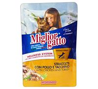 Miglior Gatto Set 24 Busta 100 gr. Umido Pollo/Tacchino straccetti