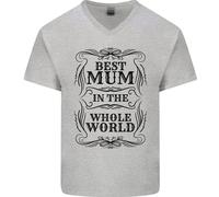 Miglior Mamma Del Mondo Maglietta In Cotone A V Per Uomini