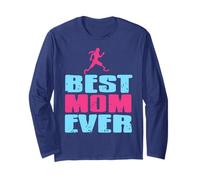 Miglior Mamma di Sempre Runner Forte Fiera Maglia a Manica