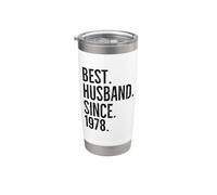 Miglior marito dal 1978 Epic Couple Wedding Anniversary Bicchiere termico in acciaio inox doppia parete