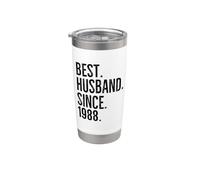 Miglior marito dal 1988 Epic Couple Wedding Anniversary Bicchiere termico in acciaio inox doppia parete