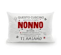 Miglior Nonno Speriamo che ogni volta che abbracci questo cuscino ti ricordi quanto ti amiamo Federe del nonno Miglior regalo del nonno per compleanno Festa del papà Festa del nonno Natale (nonno-b)