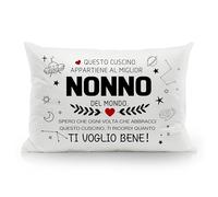 Miglior Nonno Spero che ogni volta che abbracci questo cuscino ti ricordi quanto ti voglio bene federe per il nonno da parte dei nipoti compleanno festa del papà festa del nonno regalo di Natale