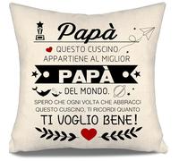 Miglior Papà Spero che ogni volta che abbracci questo cuscino ti ricordi quanto ti voglio bene Copricuscino promemoria per papà Regalo di compleanno Regalo di Natale Regalo per la festa del Papà