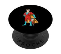 Miglior Papà Supereroe Papà Padre E Figlio Eroe PopSockets PopGrip Adesivo