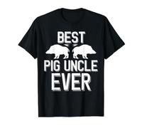 Miglior Pig Uncle Ever Cinghiale Hunter Maglietta con Stampa Grafica Economica, Uomo, Nero, XL