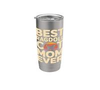 Miglior Ragdoll Cat Mom Ever Retro Bicchiere termico in acciaio inox doppia parete