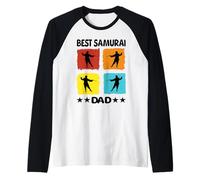 Miglior Samurai papà Samurai Ninja Giapponese Guerrieri Giapponesi Maglia con Maniche Raglan