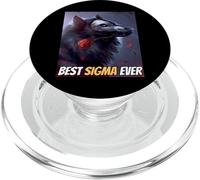 Miglior Sigma mai Cool Sigma di scelta lupo mannaro Meme Wolf PopSockets PopGrip per MagSafe