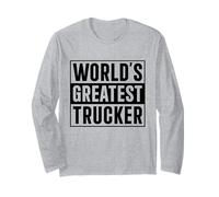 Miglior Trucker Dad World's Greatest Trucker Maglia a Manica