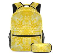 Migliora il tuo gioco di ritorno a scuola con il nostro set di 2 zaini per bambini, perfetto per ragazzi, ragazze, adolescenti, tintura gialla, Multicolore#06, B:29.4x20x40cm P:19x7.5x3.8cm, Zaino