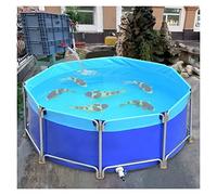 Migliora Il Tuo Serbatoio d'Acqua Esterno: Un Grande Serbatoio Circolare Fuori Terra per Piscine/laghetti, Completo di valvola di Scarico e tendalino in Tela, Ideale per Piscine domestiche e