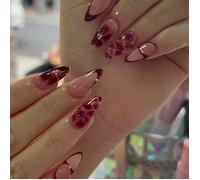 Migliora istantaneamente il tuo aspetto con 24 pezzi di unghie finte personalizzate, di stile Cool Handsome Simplicity Street Dark Series Y2K, stile Hottie creativo, novità per festival musicali punk,