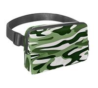 Migliora la tua attrezzatura all'aperto con il nostro marsupio da viaggio di alta qualità, ideale per corsa, escursionismo e ciclismo, motivo mimetico bianco e nero, Multicolore#07,