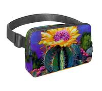 Migliora la tua attrezzatura all'aperto con il nostro marsupio da viaggio di alta qualità, ideale per corsa, escursionismo e ciclismo, fiori di cactus viola, Multicolore#06, 1.5x9.0x5.9in/4x23x15cm