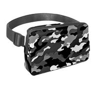 Migliora la tua attrezzatura all'aperto con il nostro marsupio da viaggio di alta qualità, ideale per corsa, escursionismo e ciclismo, motivo mimetico bianco e nero, Multicolore#06,