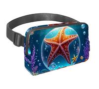 Migliora la tua attrezzatura all'aperto con il nostro marsupio da viaggio di alta qualità, ideale per corsa, escursionismo e ciclismo, palla di cristallo a forma di cavalluccio marino, Multicolore#02,