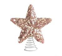 Migliora la tua decorazione festiva con un ornamento unico a forma di stella con paillettes a bolle per le vacanze (15 cm rosa)