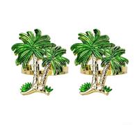Migliora la tua esperienza culinaria con 2 portatovaglioli con albero di cocco tropicale per occasioni speciali