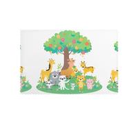 Migliora la tua esperienza culinaria con MSRHIUEF Animal Party Under The Flower Tree Prints, set di 6 tovagliette 30,5 x 45,7 cm