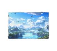 Migliora la tua esperienza culinaria con MSRHIUEF Birds Flying in The Sky Prints, set di 6 tovagliette 30,5 x 45,7 cm