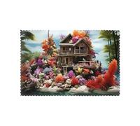 Migliora la tua esperienza culinaria con MSRHIUEF Chalet by The Sea Prints, set di 6 tovagliette 30,5 x 45,7 cm