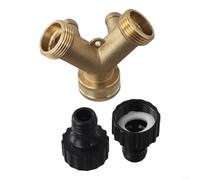 Migliora la tua routine di giardinaggio con un affidabile divisore per tubi in ottone a 2 vie che offre un maggiore controllo sulle tue esigenze di irrigazione (25 mm)