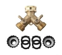 Migliora la tua routine di giardinaggio con un affidabile divisore per tubi in ottone a 2 vie che offre un maggiore controllo sulle tue esigenze di irrigazione (25,3 mm)