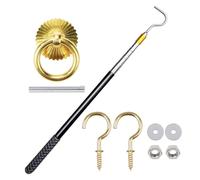 Migliora la tua scala da soffitta con questo set di ganci a discesa che include un'asta regolabile da 152 cm e un elegante anello in rame robusto gancio per soffitta