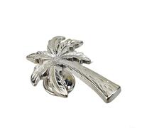 Migliora l'arredamento della tua casa con maniglie creative a forma di palma da cocco, eleganti e funzionali pomelli decorativi per cassetti (argento)