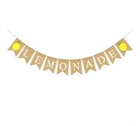 Migliora l'atmosfera della tua festa con un elegante striscione decorativo in iuta per limonata (limonata)