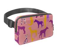 Migliora le tue attività all'aperto con il nostro marsupio da viaggio, il marsupio definitivo per corsa, passeggiate e ciclismo, silhouette di animali viola, Multicolore#04, 1.5x9.0x5.9in/4x23x15cm