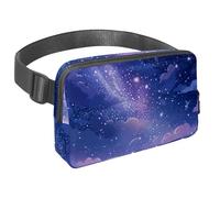 Migliora le tue attività all'aperto con il nostro marsupio da viaggio, il marsupio definitivo per corsa, passeggiate e ciclismo, cielo stellato viola, Multicolore#02, 1.5x9.0x5.9in/4x23x15cm