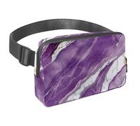 Migliora le tue attività all'aperto con il nostro marsupio da viaggio, il marsupio definitivo per corsa, passeggiate e ciclismo, texture viola marmo, Multicolore#05, 1.5x9.0x5.9in/4x23x15cm