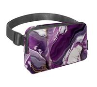 Migliora le tue attività all'aperto con il nostro marsupio da viaggio, il marsupio definitivo per corsa, passeggiate e ciclismo, texture viola marmo, Multicolore#03, 1.5x9.0x5.9in/4x23x15cm