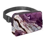 Migliora le tue attività all'aperto con il nostro marsupio da viaggio, il marsupio definitivo per corsa, passeggiate e ciclismo, texture viola marmo, Multicolore#02, 1.5x9.0x5.9in/4x23x15cm