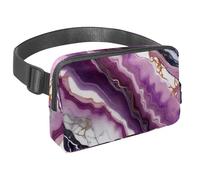 Migliora le tue attività all'aperto con il nostro marsupio da viaggio, il marsupio definitivo per corsa, passeggiate e ciclismo, texture viola marmo, Multicolore#01, 1.5x9.0x5.9in/4x23x15cm