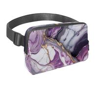 Migliora le tue attività all'aperto con il nostro marsupio da viaggio, il marsupio definitivo per corsa, passeggiate e ciclismo, texture viola marmo, Multicolore#06, 1.5x9.0x5.9in/4x23x15cm