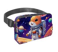 Migliora le tue avventure con la nostra versatile borsa a tracolla, il marsupio da viaggio ideale per corsa, escursionismo e ciclismo., simpatico coniglio nello spazio, Multicolore#03,