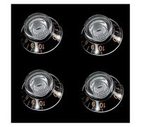 Migliora Le Tue Prestazioni Per Chitarra Elettrica Con Le Manopole Di Controllo Della Velocità Del Cappello A Cilindro, Set Di 4 parti di chitarra(Transparent)