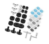 Miglioramenti per le performance della batteria Piatti Feltri Manicotti per piatti Rondelle Dadi alette Set per la manutenzione della batteria Accessori per percussioni facili da installare